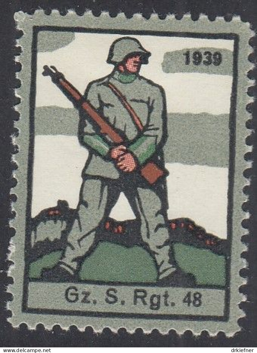 SCHWEIZ Soldatenmarke: Gz. S. Rgt. 48, 1939, Ungebraucht - Vignettes