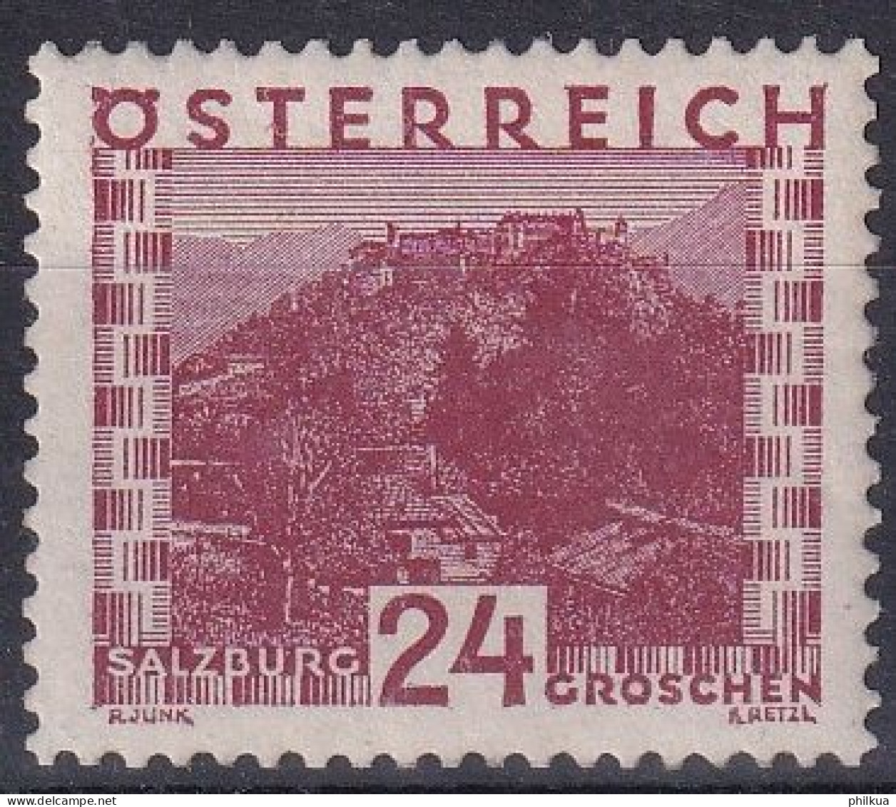 MiNr. 504-505 Österreich Freimarken: Landschaften Festung Hohensalzburg (Salzburg) - Postfrisch/**/MNH - Ungebraucht