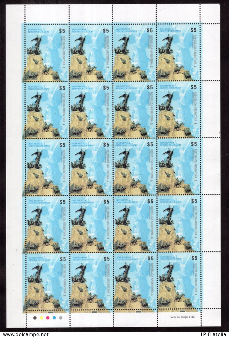 Argentina - 2014 - Monument To The Army Of The Andes - Unused Stamps