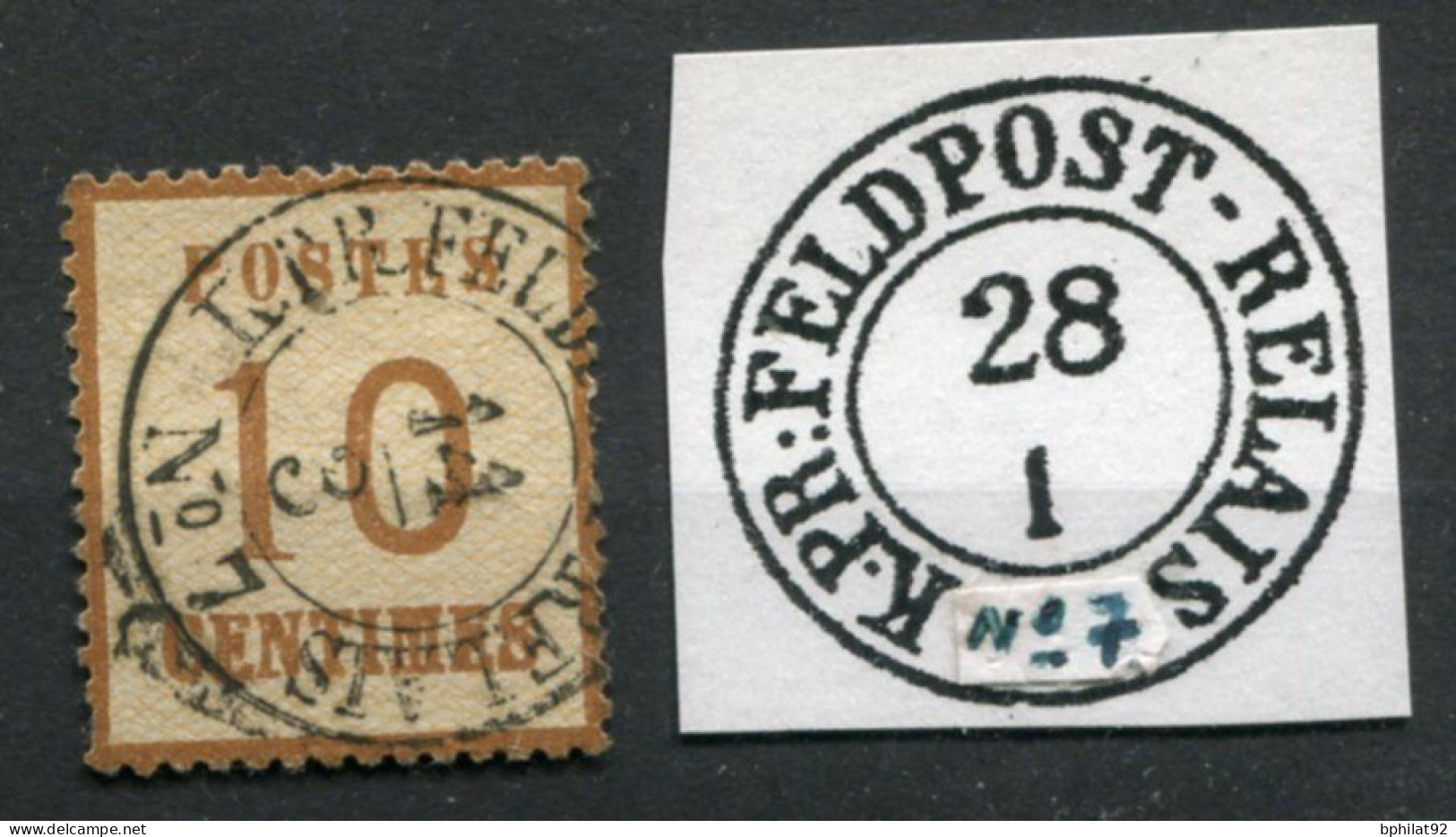 !!! ALSACE LORRAINE, N°5 CACHET FELDPOST RELAIS 7 - Used Stamps