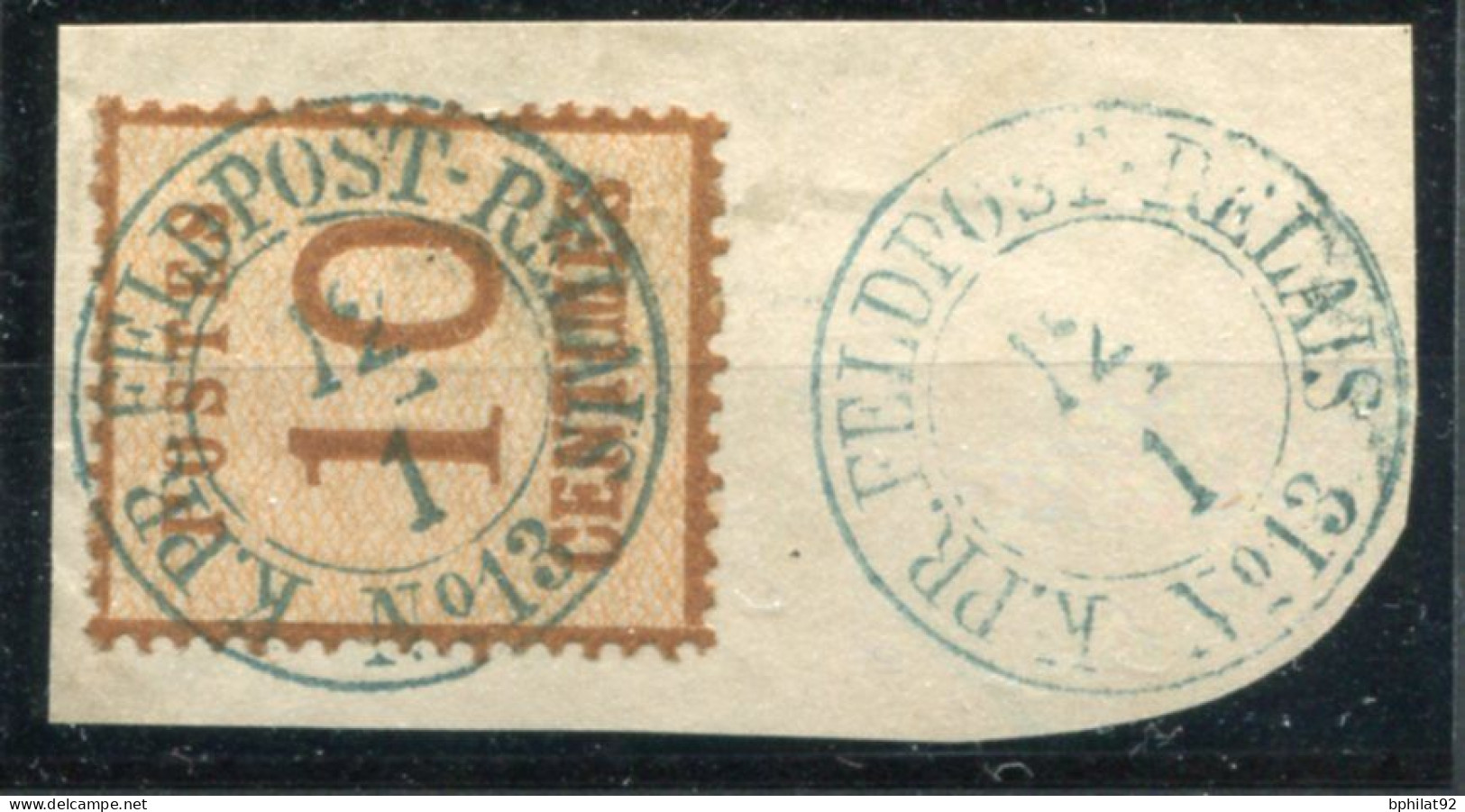 !!! ALSACE LORRAINE, N°5 CACHET FELDPOST RELAIS 13 - Oblitérés