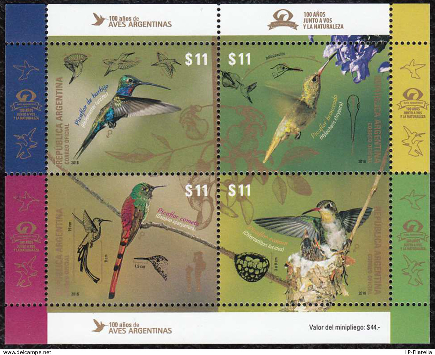 Argentina - 2016 - Argentine Birds - Colibries - Ungebraucht