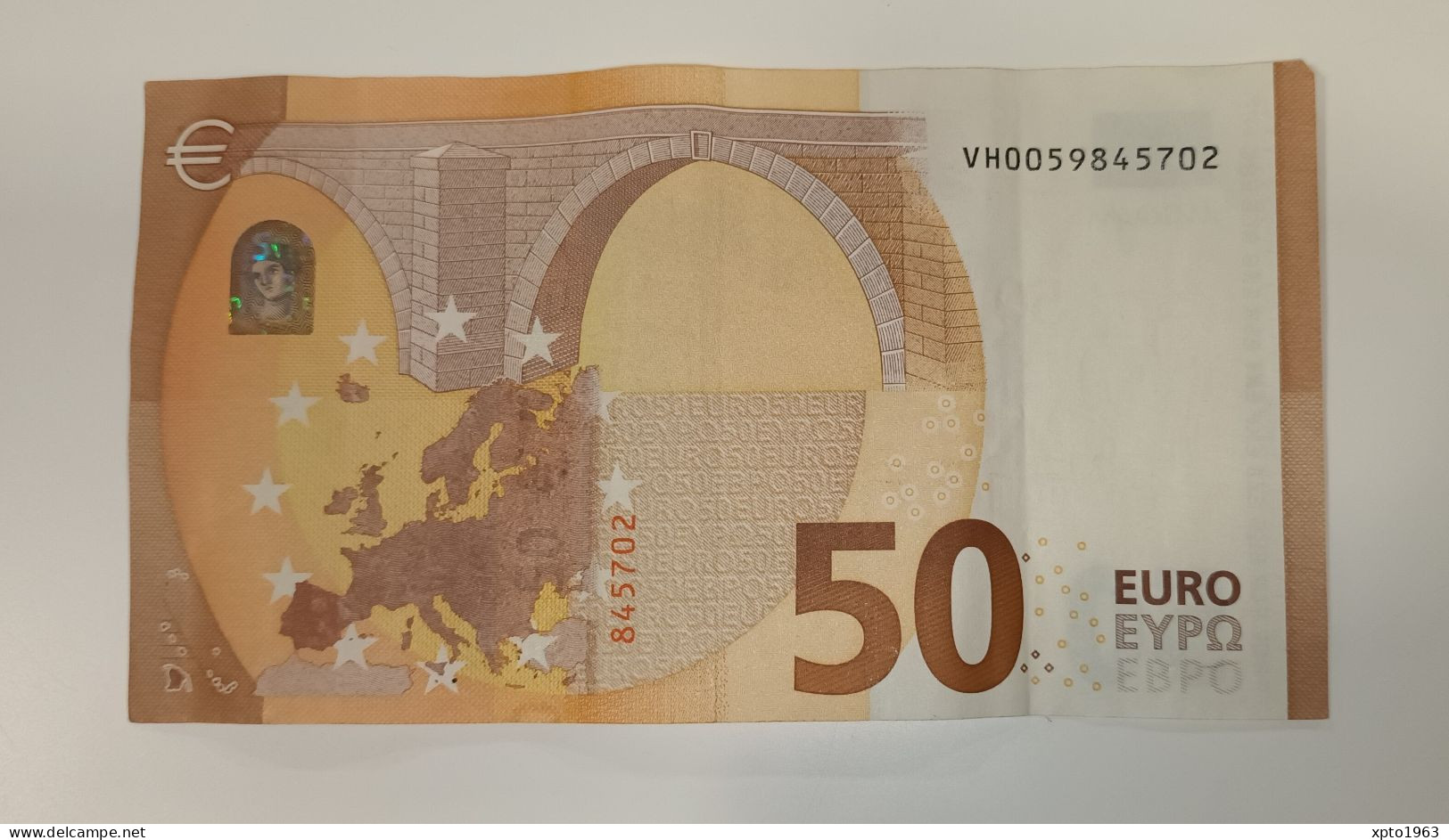 VH - TESTNOTE - 50 EURO ESPAÑA - V013 D1 - Serial Number: VH0059845702 - CIRCULATED - 50 Euro