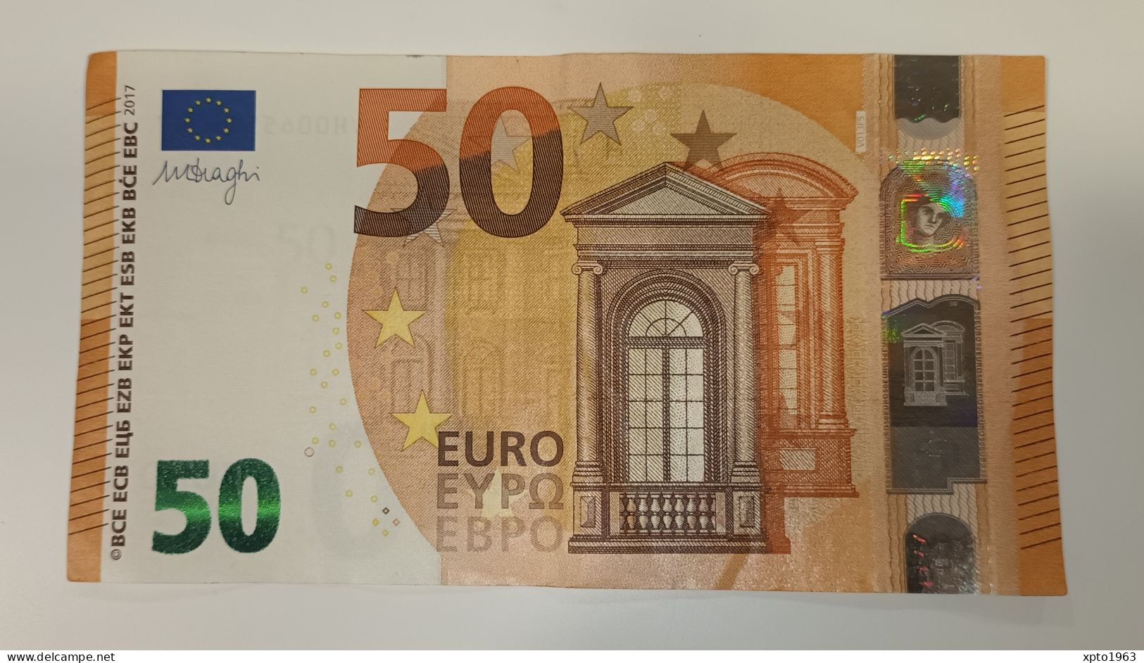 VH - TESTNOTE - 50 EURO ESPAÑA - V013 F5 - Serial Number: VH0065515387 - CIRCULATED - 50 Euro