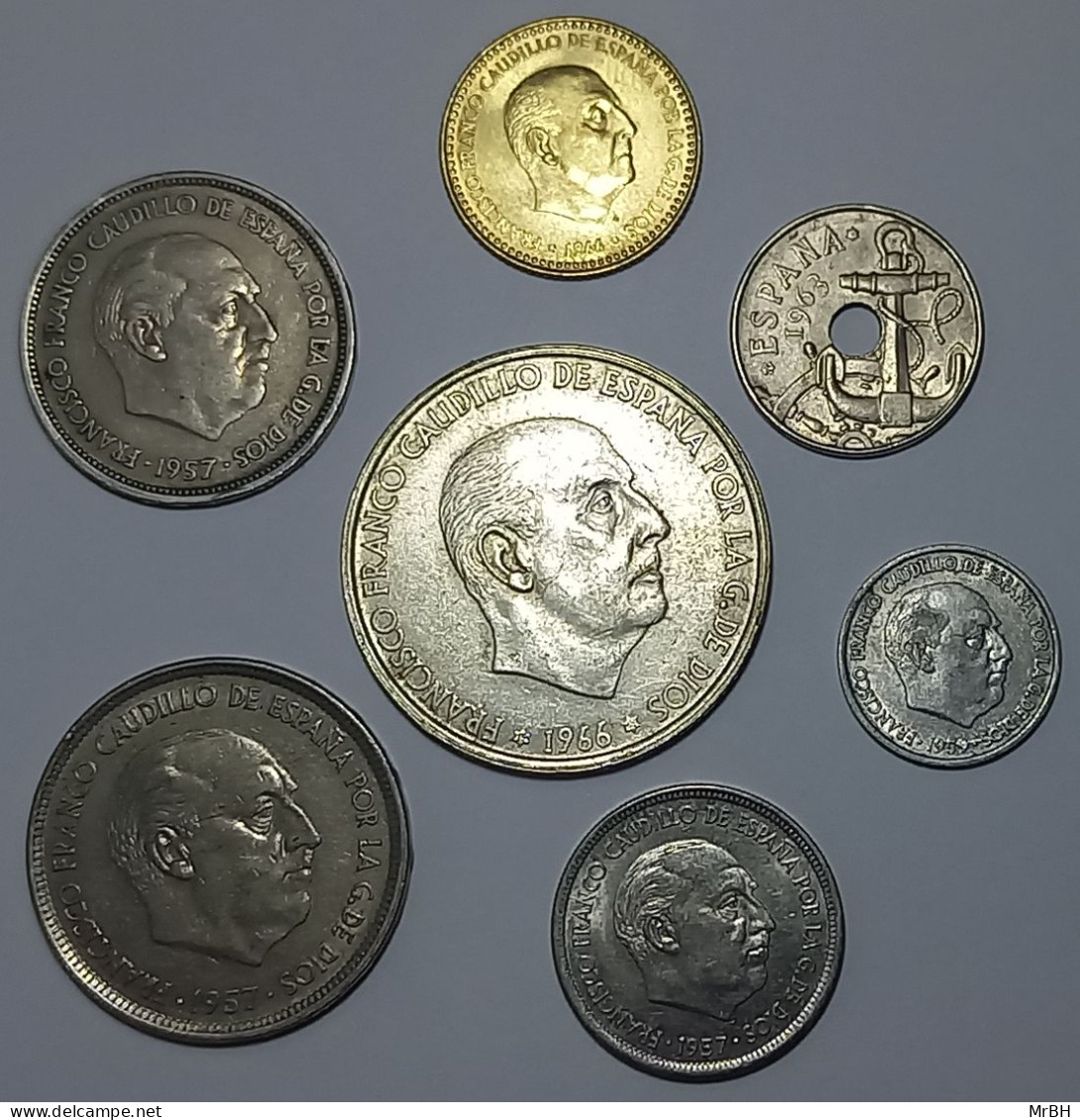 Espagne, Lot De Monnaies Franco (1936-1975) - Sammlungen