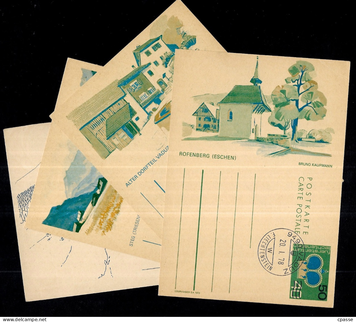 (Lot De 4) Entier Postal LIECHTENSTEIN - Entiers Postaux