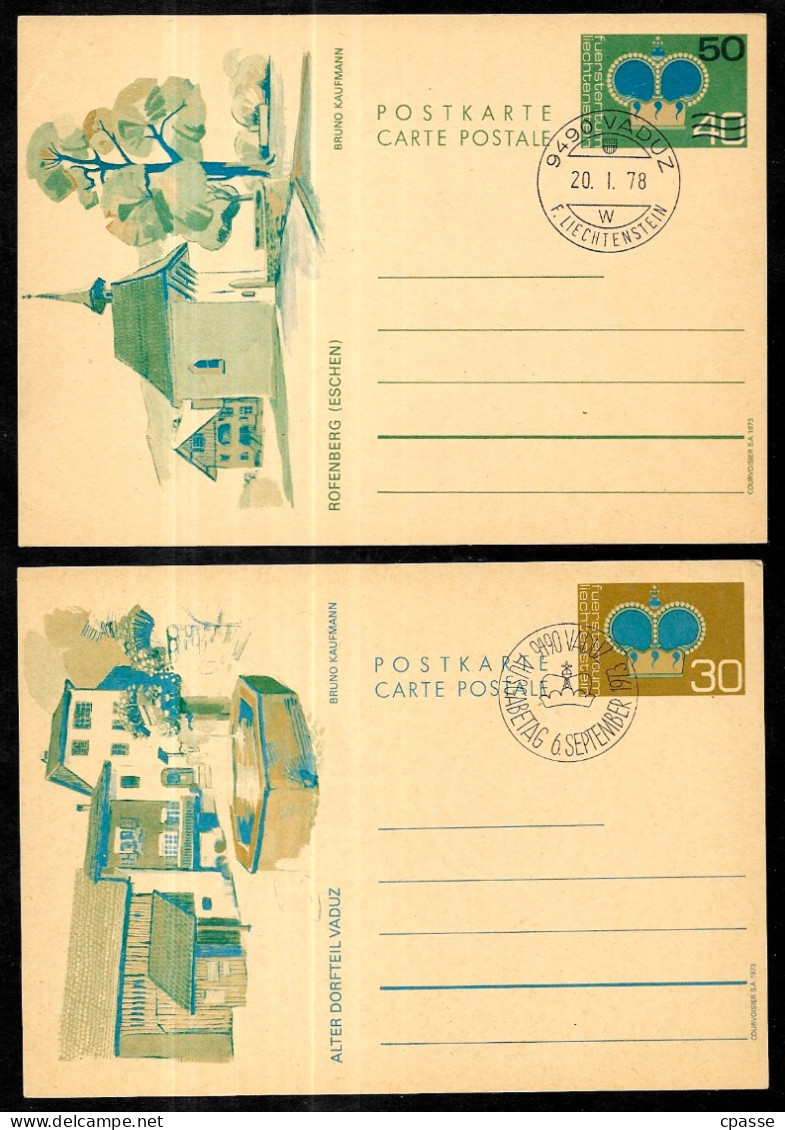 (Lot De 4) Entier Postal LIECHTENSTEIN - Stamped Stationery