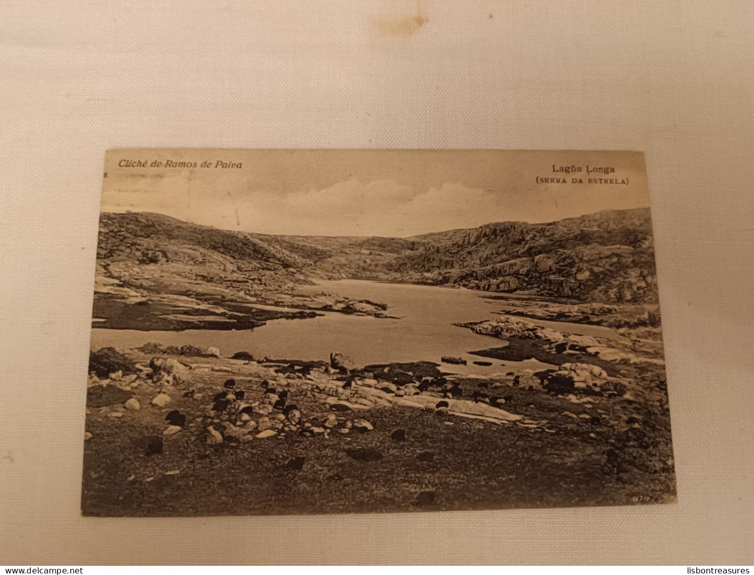 ANTIQUE POSTCARD PORTUGAL SERRA DA ESTRELA - LAGOA LONGA  CIRCULATED 1917 - Guarda