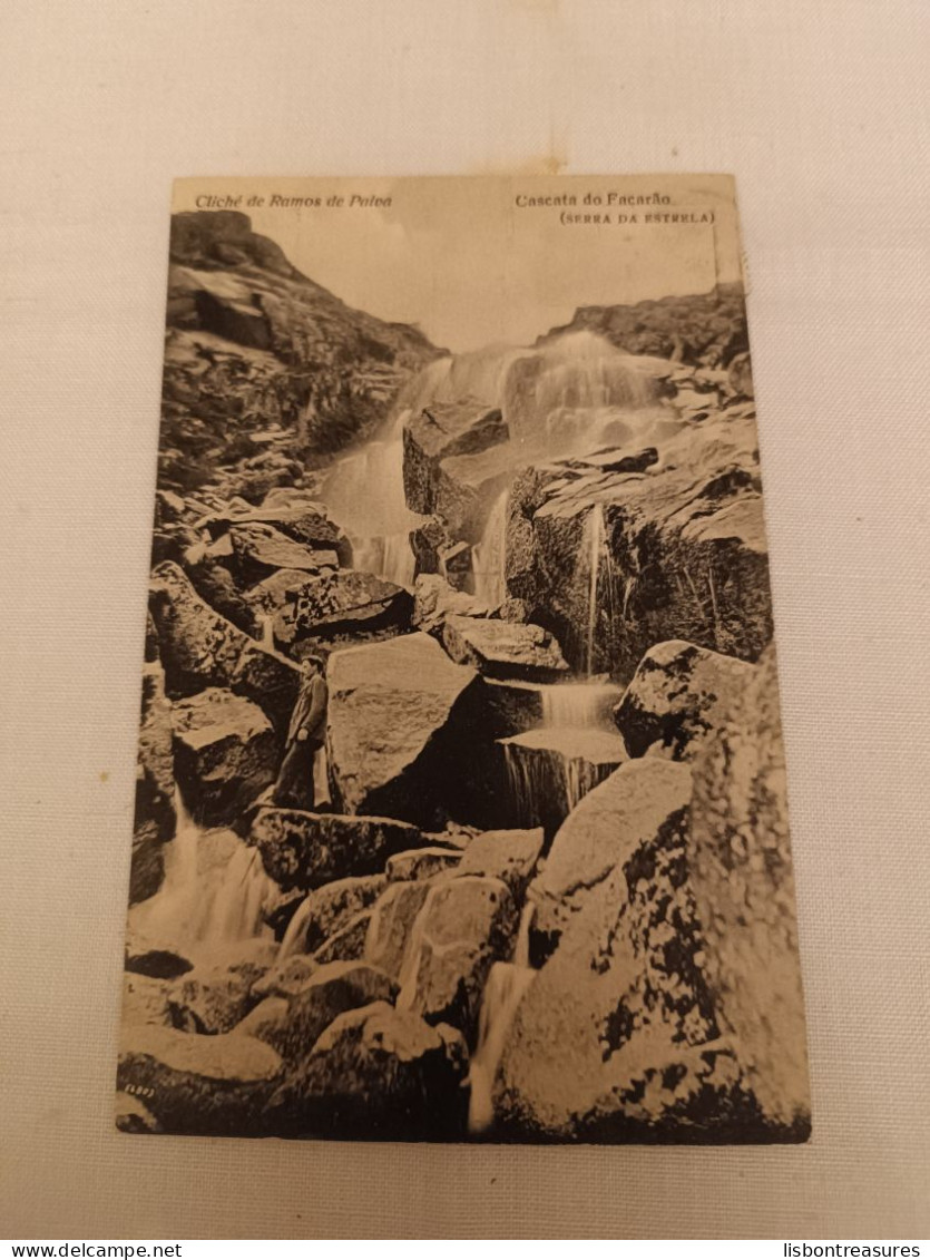 ANTIQUE POSTCARD PORTUGAL SERRA DA ESTRELA - CASCATA DO FACARÃO CIRCULATED 1917 - Guarda