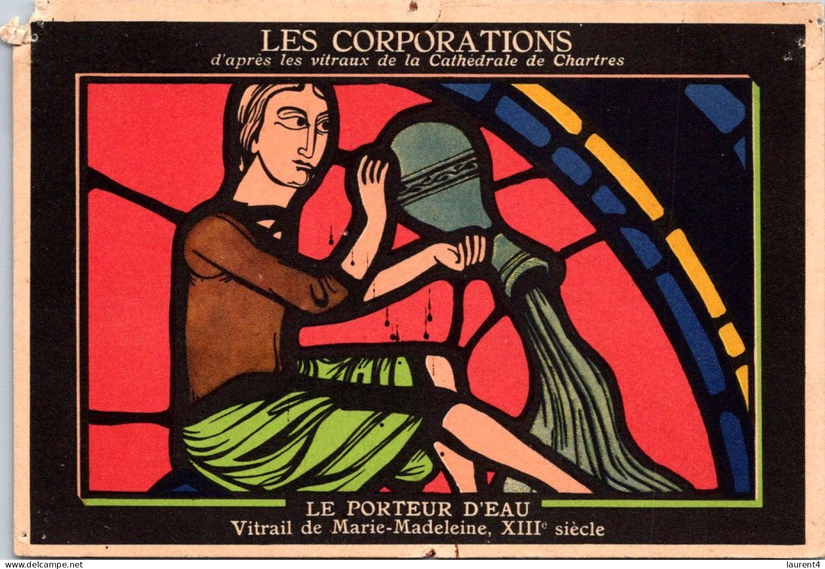 22-9-2023 (1 U 46) France - Chartres Cathédral - Les Corporations - Porteur D'Eau (water Supplier) - Eglises Et Cathédrales