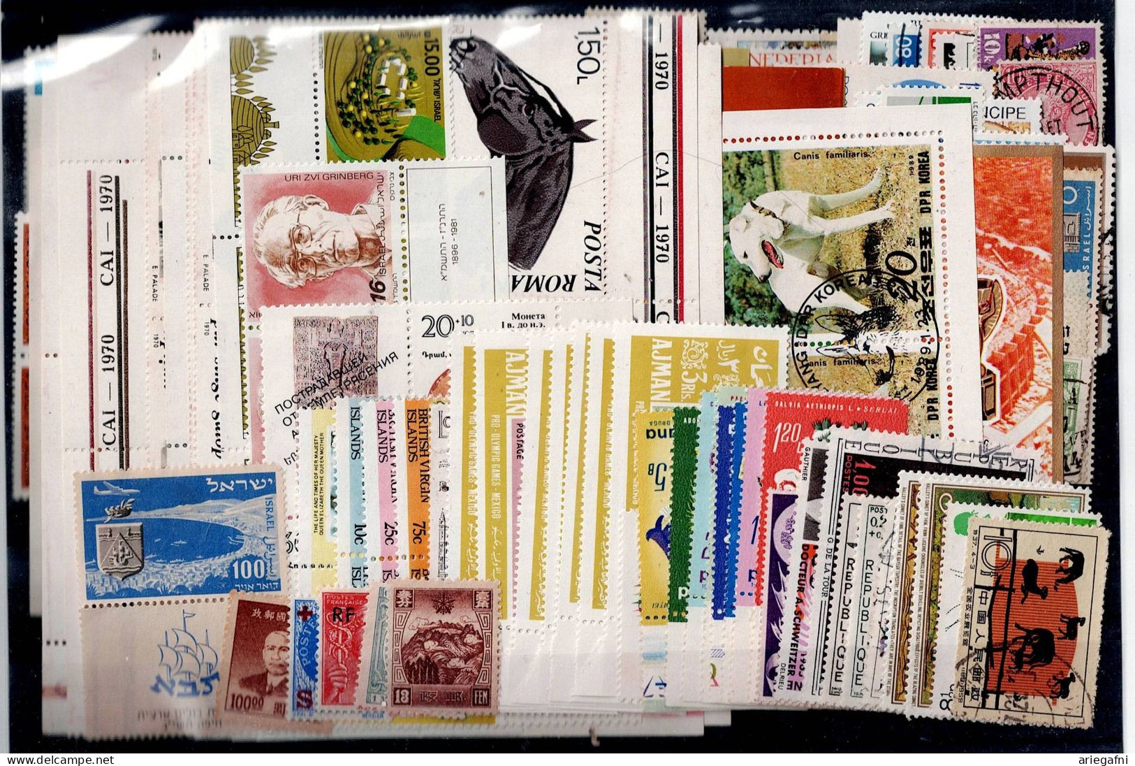 LOT OF 266 STAMPS MINT+USED +16 BLOCKS MI- 100 EURO VF!! - Collections (sans Albums)