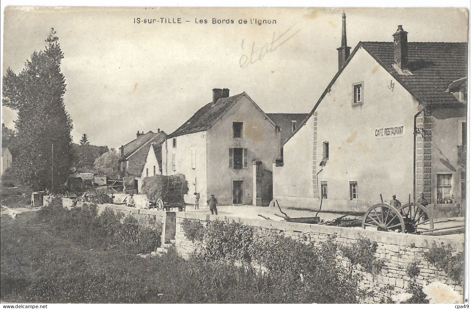 21    IS - SUR - TILLE  LES  BORDS  DE  L' IGNON    ( ETAT  ) - Is Sur Tille