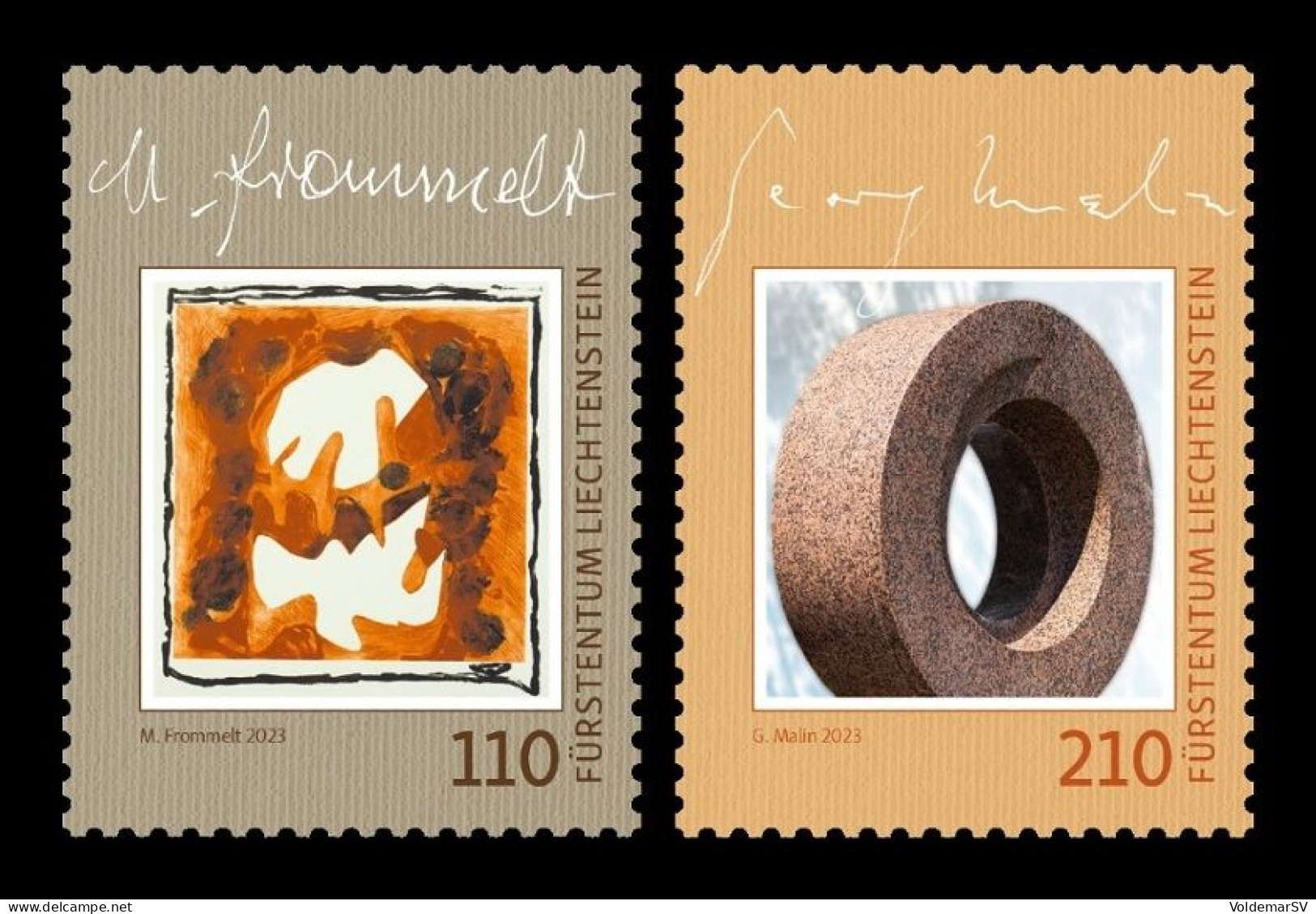 Liechtenstein 2023 Mih. 2079/80 Fine Art. Painting By Martin Frommelt. Sculpture By Georg Malin MNH ** - Neufs