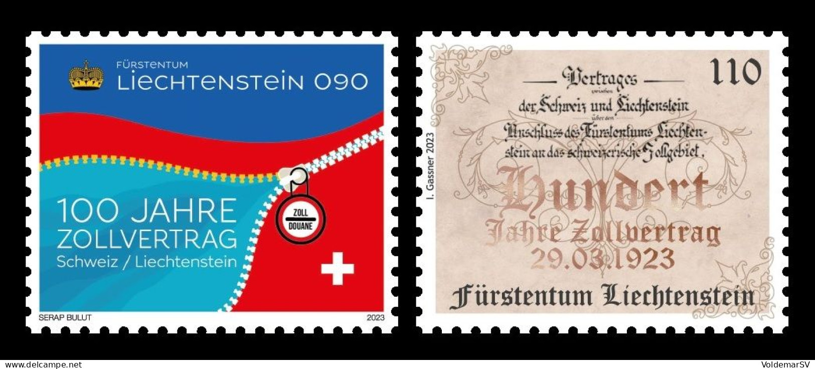 Liechtenstein 2023 Mih. 2081/82 Customs Treaty With Switzerland (joint Issue Liechtenstein-Switzerland) MNH ** - Unused Stamps