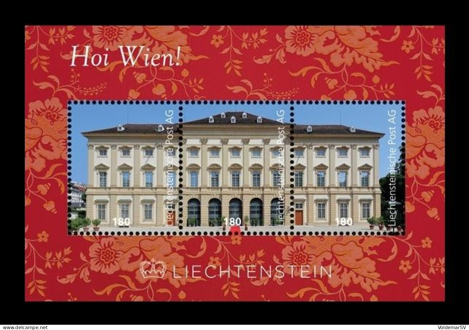 Liechtenstein (die.Marke) 2022 #203/05 (Bl.5) Liechtenstein City Palace In Vienna MNH ** - Neufs