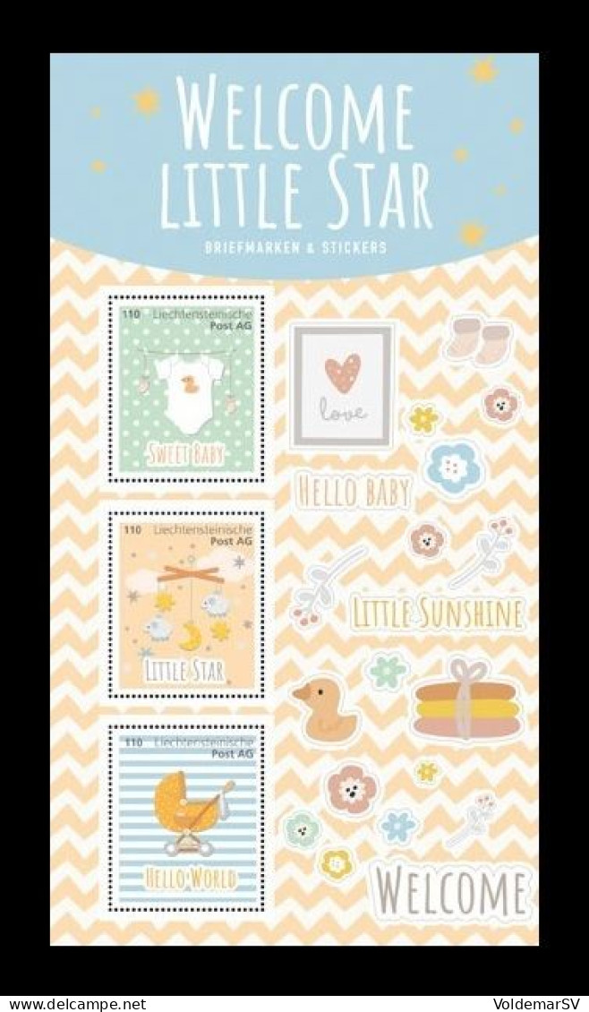 Liechtenstein (die.Marke) 2022 #215/17 Birthday. Welcome Little Star MNH ** - Unused Stamps