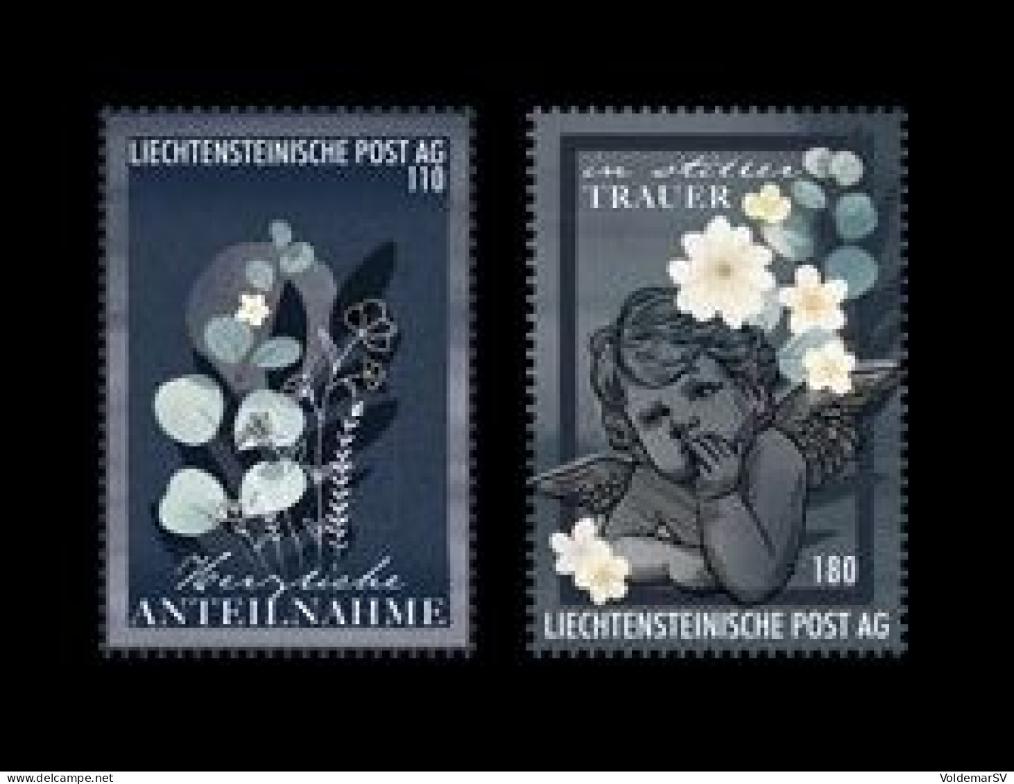 Liechtenstein (die.Marke) 2022 #236/37 Mourning Stamps MNH ** - Unused Stamps