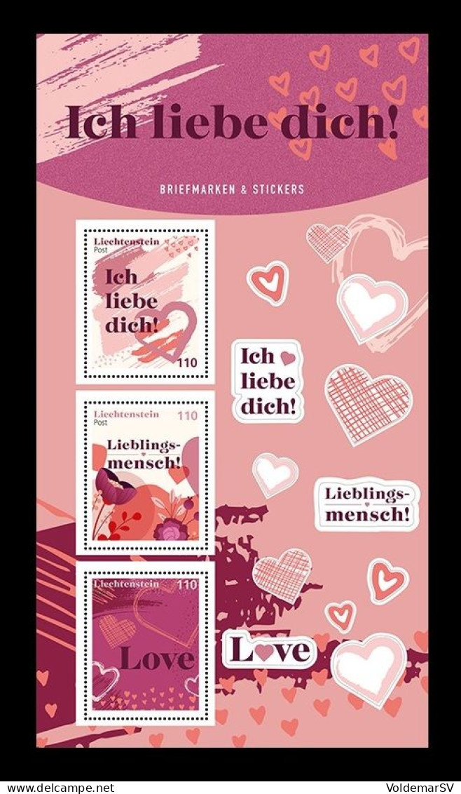 Liechtenstein (die.Marke) 2023 #272/74 I Love You! MNH ** - Ongebruikt