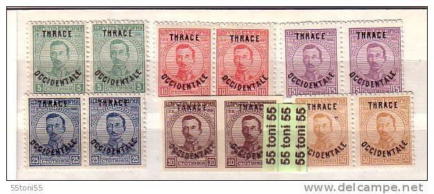 1920 THRACE/INTERALLIEE (THRAKIEN)  6v.-MNH Pair  BULGARIA / Bulgarie - Thracië