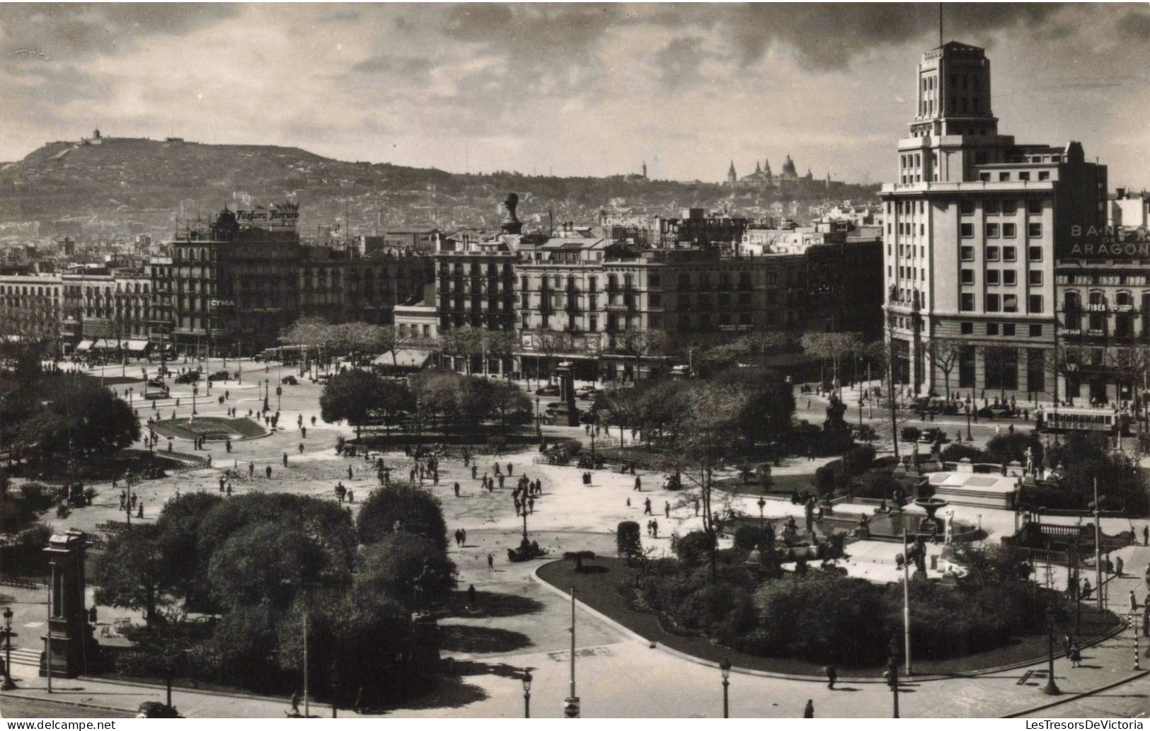 ESPAGNE - Barcelona - Place De Catalogne - Vue Générale - Carte Postale Ancienne - Barcelona