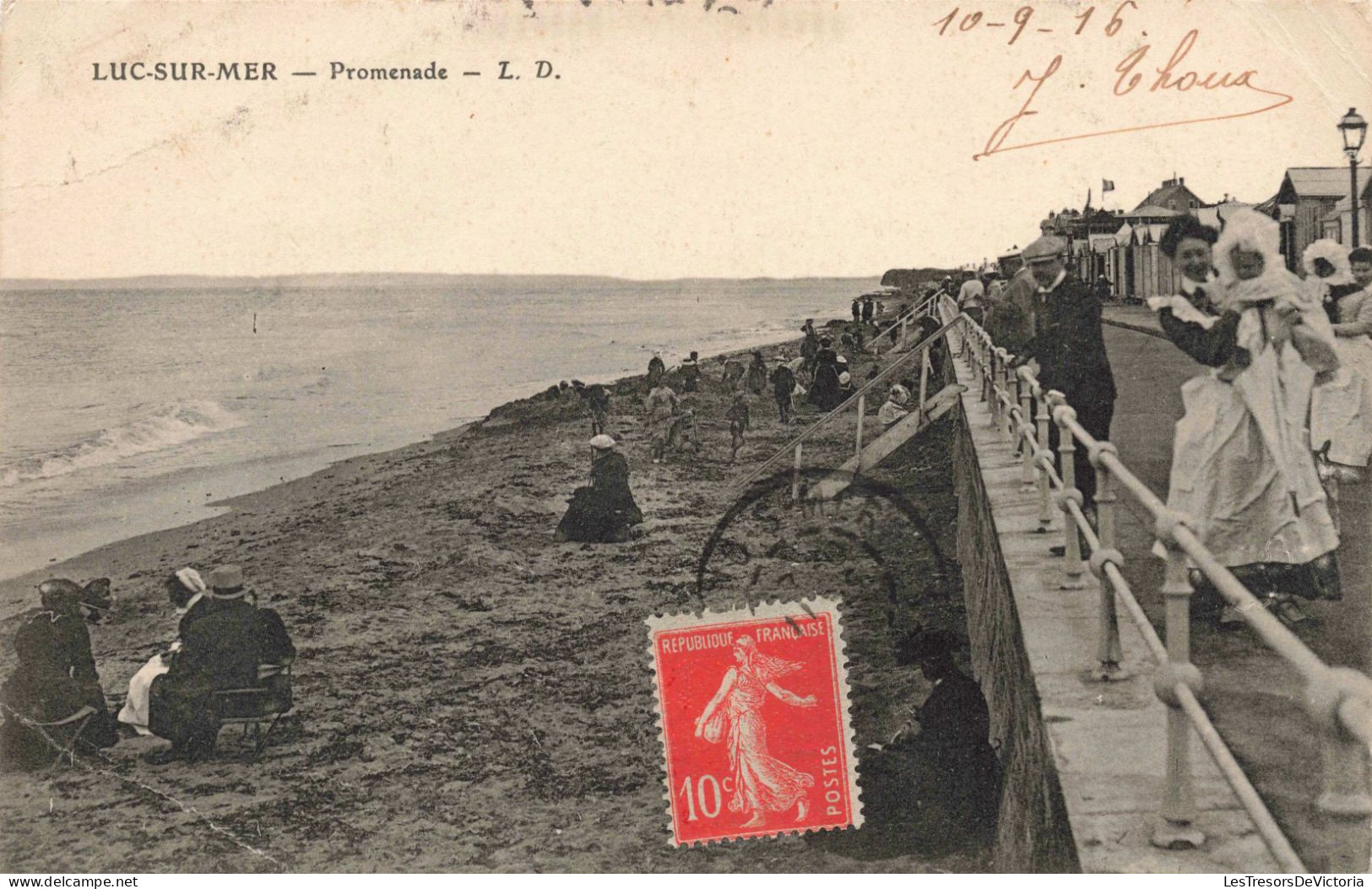 FRANCE - Luc Sur Mer - Promenade - LD - Animé - Carte Postale Ancienne - Luc Sur Mer