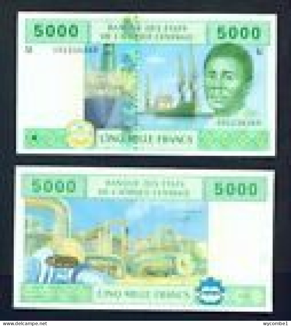 CAMEROON  -  2002 5000 CFA UNC  Banknote - Kameroen