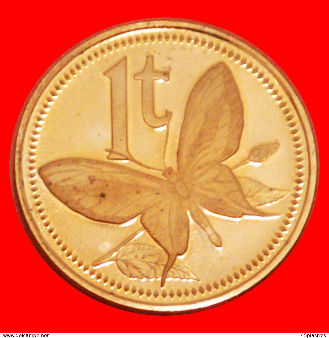 * USA BUTTERFLY (1975-2004): PAPUA NEW GUINEA  1 TOEA 1975FM PROOF! · LOW START · NO RESERVE! - Papoea-Nieuw-Guinea