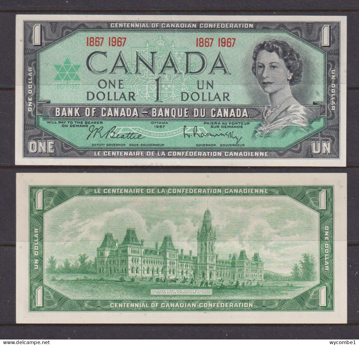 CANADA  -  1967 1 Dollar AUNC/UNC  Banknote - Kanada