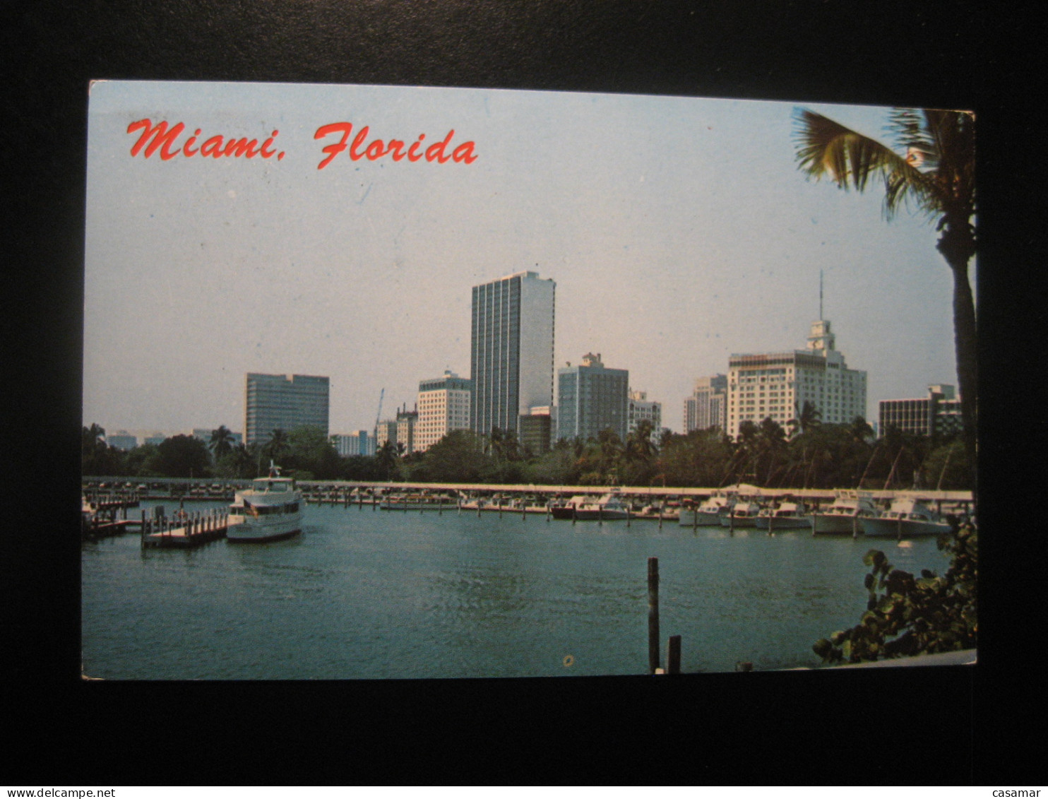 MIAMI Florida New Marina Skyline Postcard USA - Miami