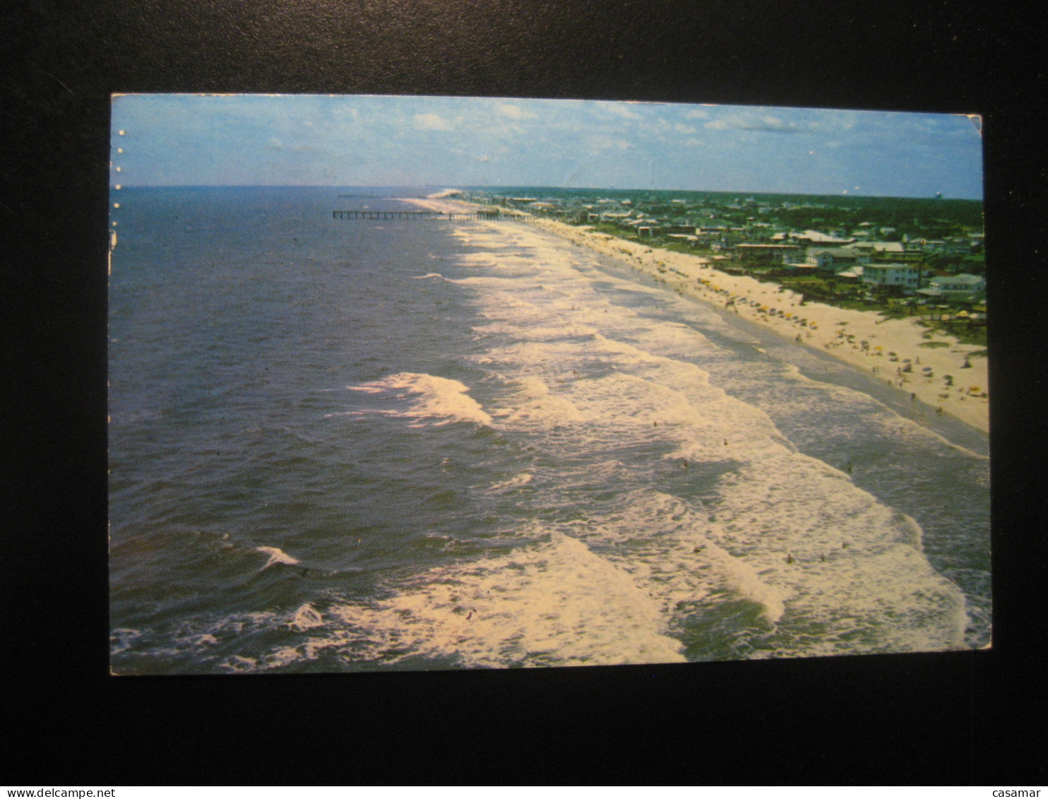 MYRTLE BEACH South Caroline Surf Surfing Cancel 1967 To Sweden Postcard USA - Myrtle Beach