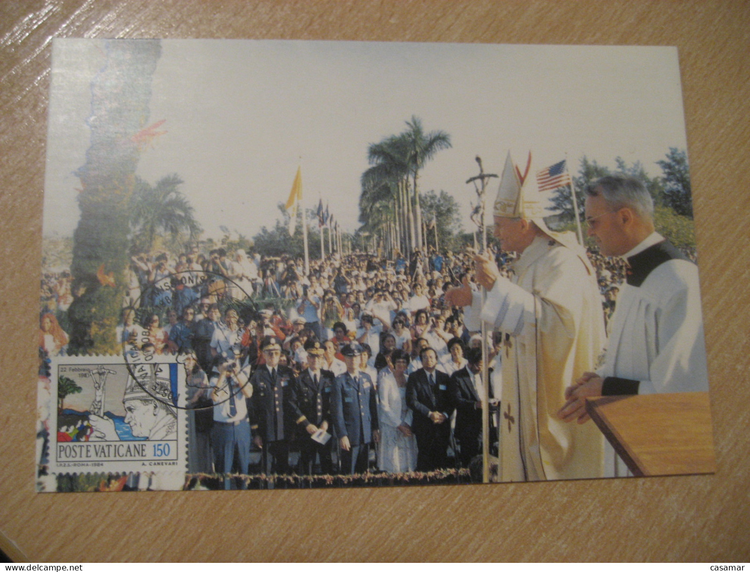 1984 JOHN PAUL II Visit GUAM Island 1981 Religion Pope Papa Maxi Maximum Card VATICAN Poste Vaticane Italy Italia - Guam