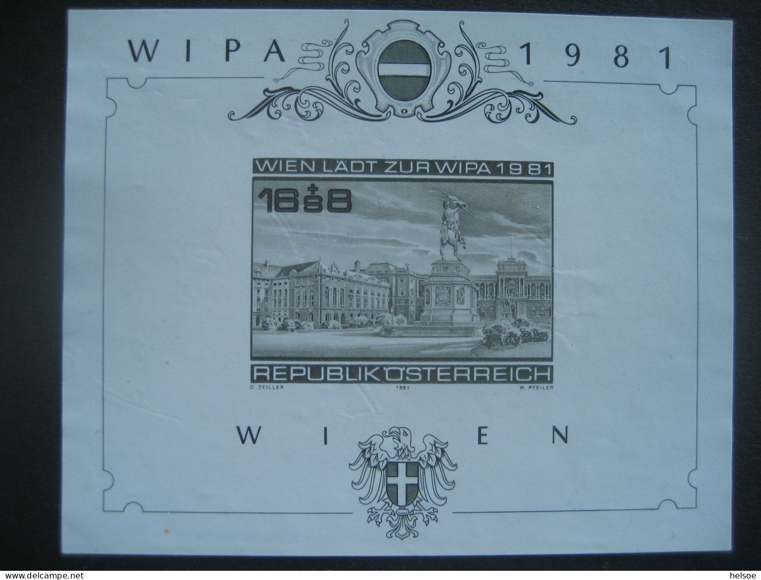 Österreich 1981- Schwarzdruck Block, WIPA08, Mi. 1665 Block 5 - Sonstige & Ohne Zuordnung