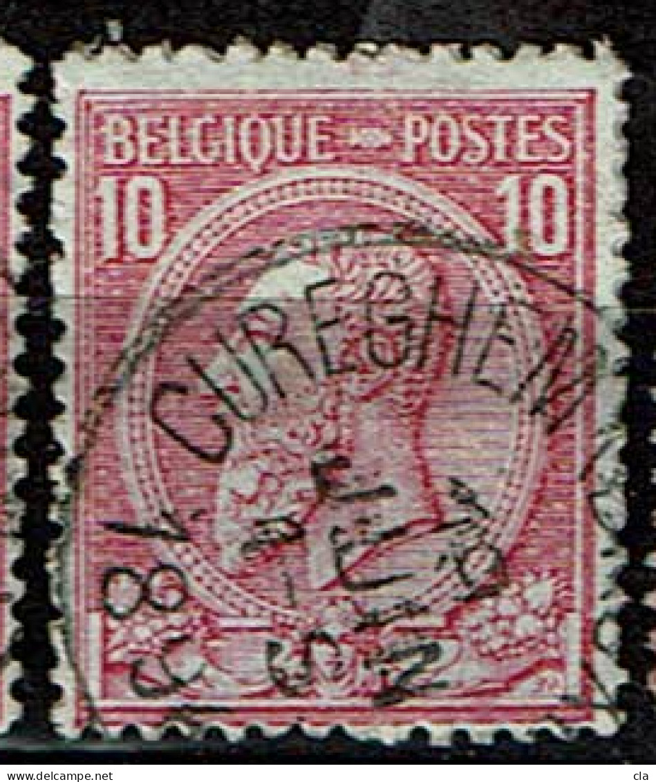 46  Obl  Cureghem (BXL) + 4 - 1884-1891 Léopold II