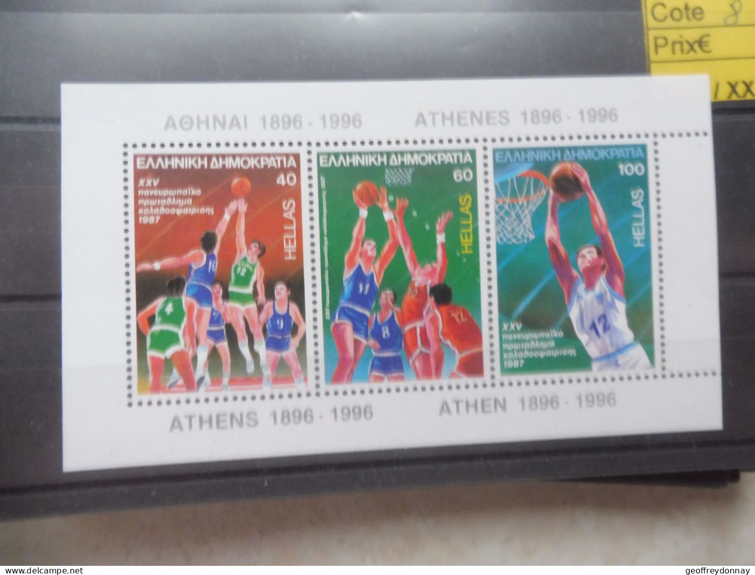 Grece Greek Hellas Mnh Neuf ** Bl Bloc Blok 6 Basket  Sports Sporten  ( 1991 ) - Blocchi & Foglietti