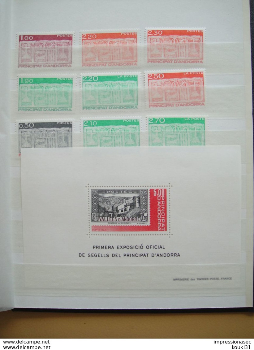 Andorre : joli lot de timbres neufs avec nombreux Europa