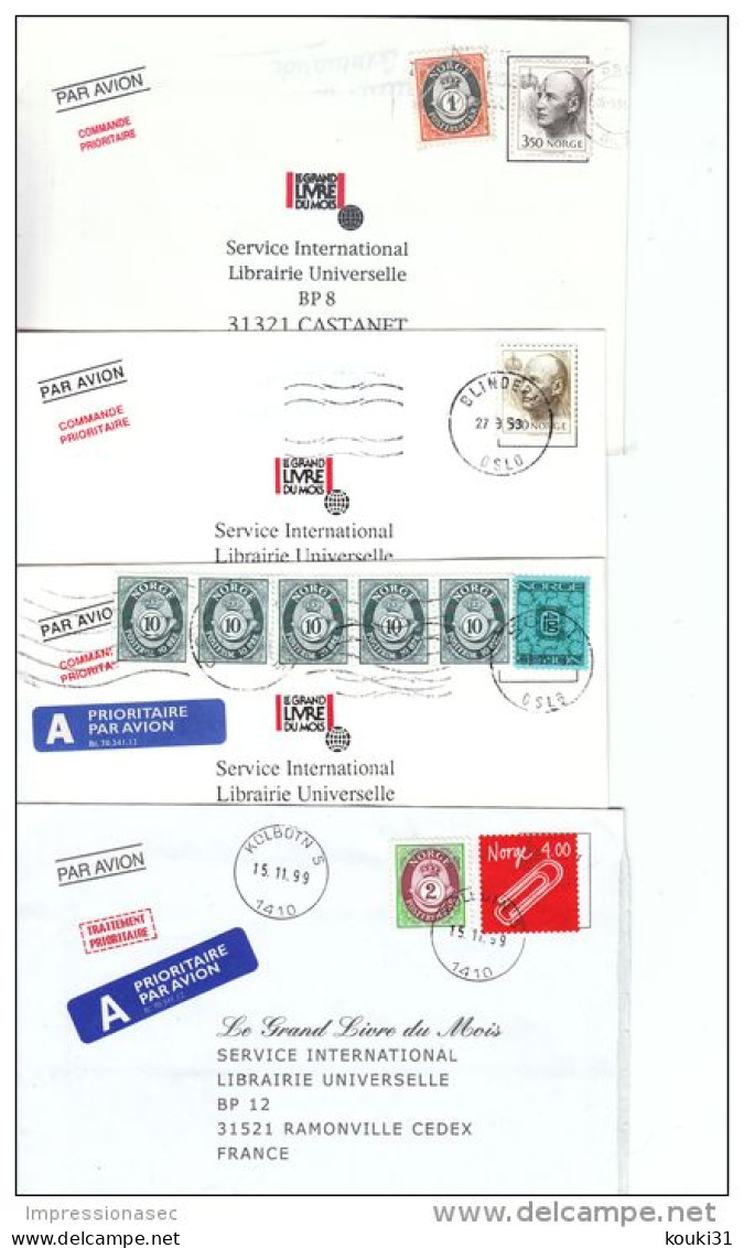 Norvège : 27 Lettres Modernes Pour La France - Collections