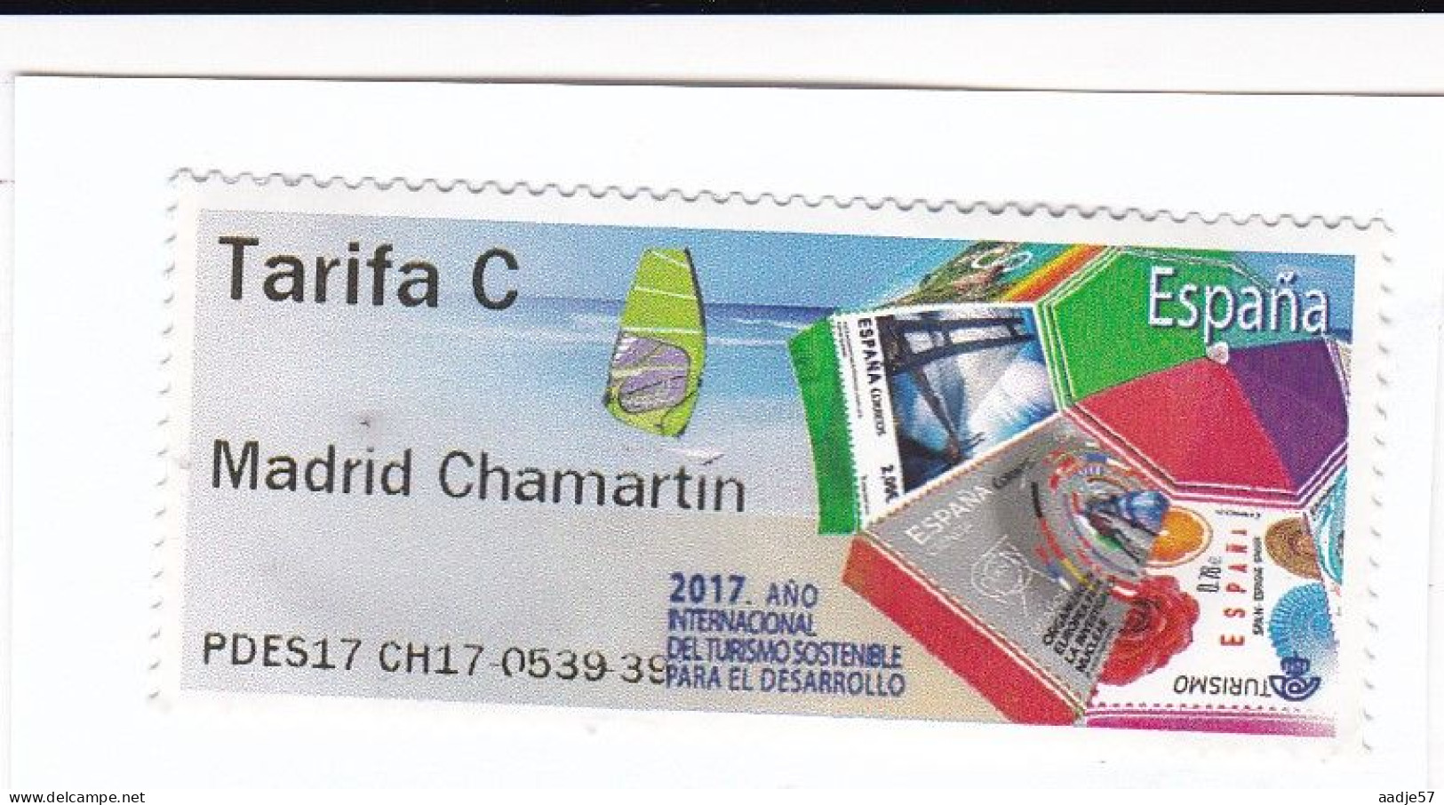 ESPAÑA / SPAIN / ESPAGNE (2017) - ATM - ATMs FILATELIA Y TURISMO (Philately & Tourism) - 'Madrid Chamartin' - Tarifa C - Viñetas De Franqueo [ATM]