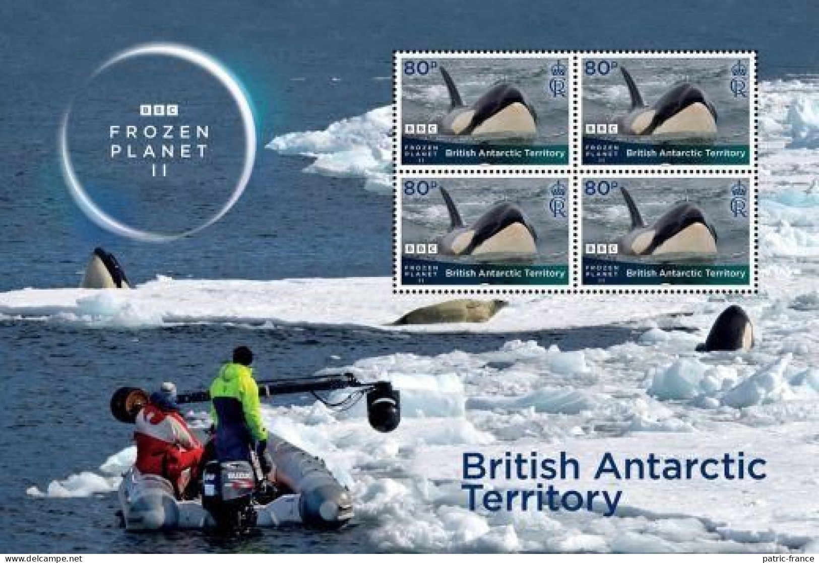 British Antarctic 2023 Frozen Planet BBC - Feuillet Orques (valeurs 0.80) - Ongebruikt
