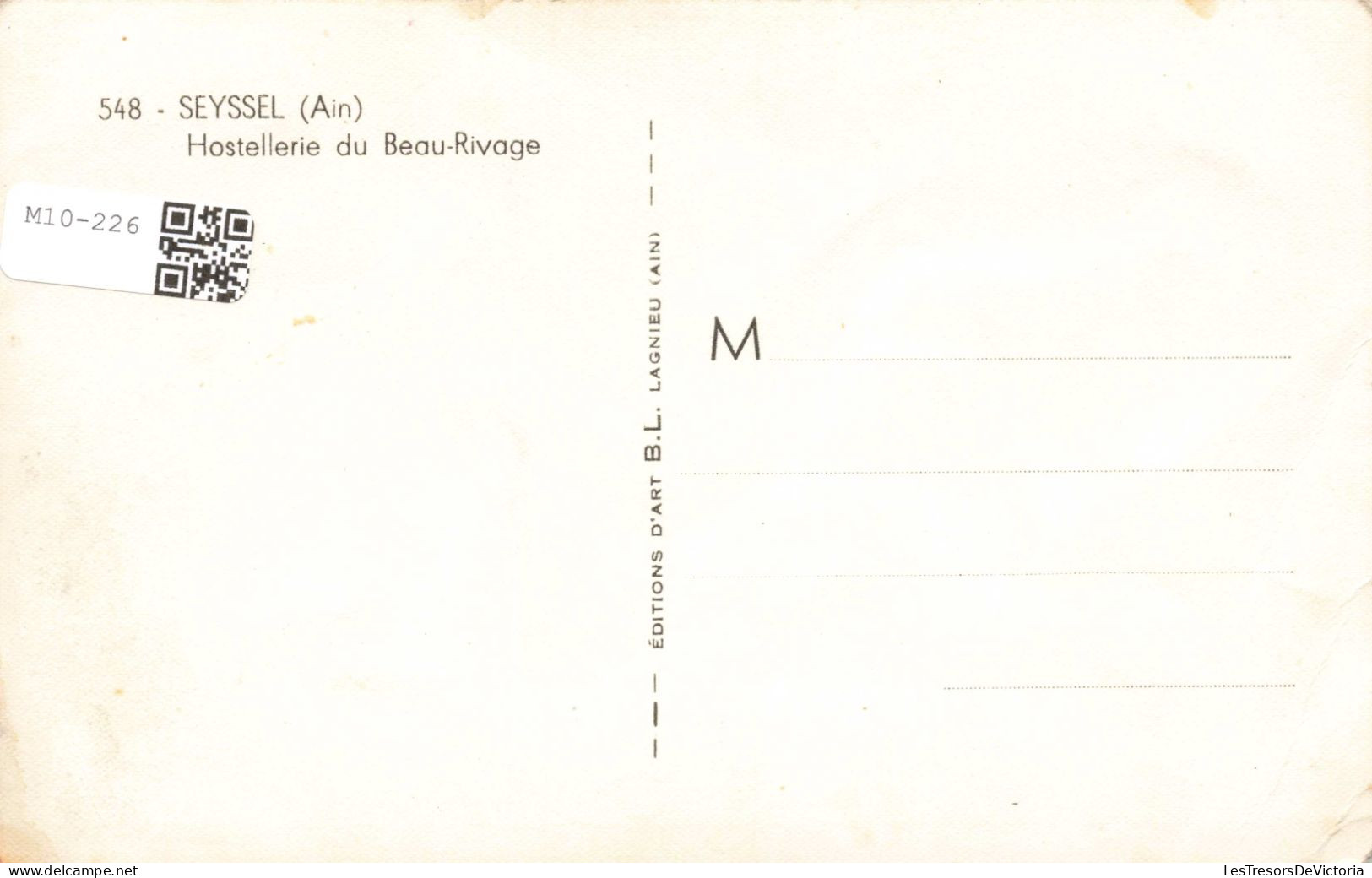FRANCE - Seyssel - Hostellerie Du Beau Rivage - Carte Postale Ancienne - Seyssel