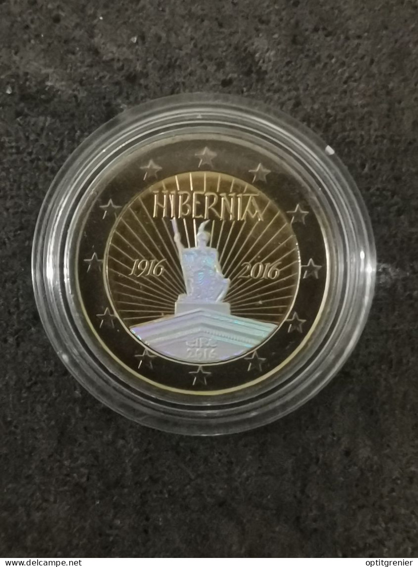 2 EUROS HOLOGRAMME 2016 IRLANDE HIBERNIA  SOULEVEMENT DE PAQUES / HOLOGRAM EURO - Irland