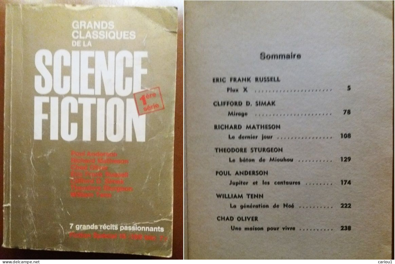 C1 Fiction Special GRANDS CLASSIQUES DE LA SCIENCE FICTION 1 1970 Doremieux Port Inclus France - Opta