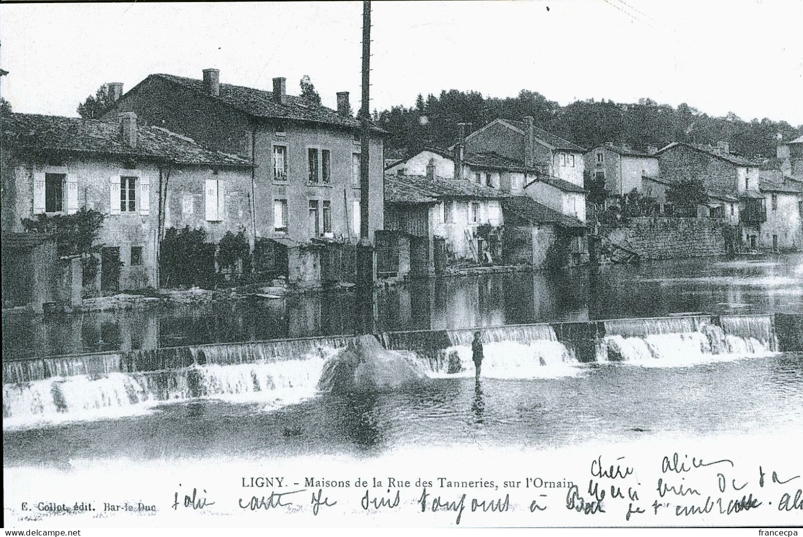 1260 - LORRAINE - LIGNY - Maisons De La Rue Des Tanneries Sur L'Ornain - Lorraine