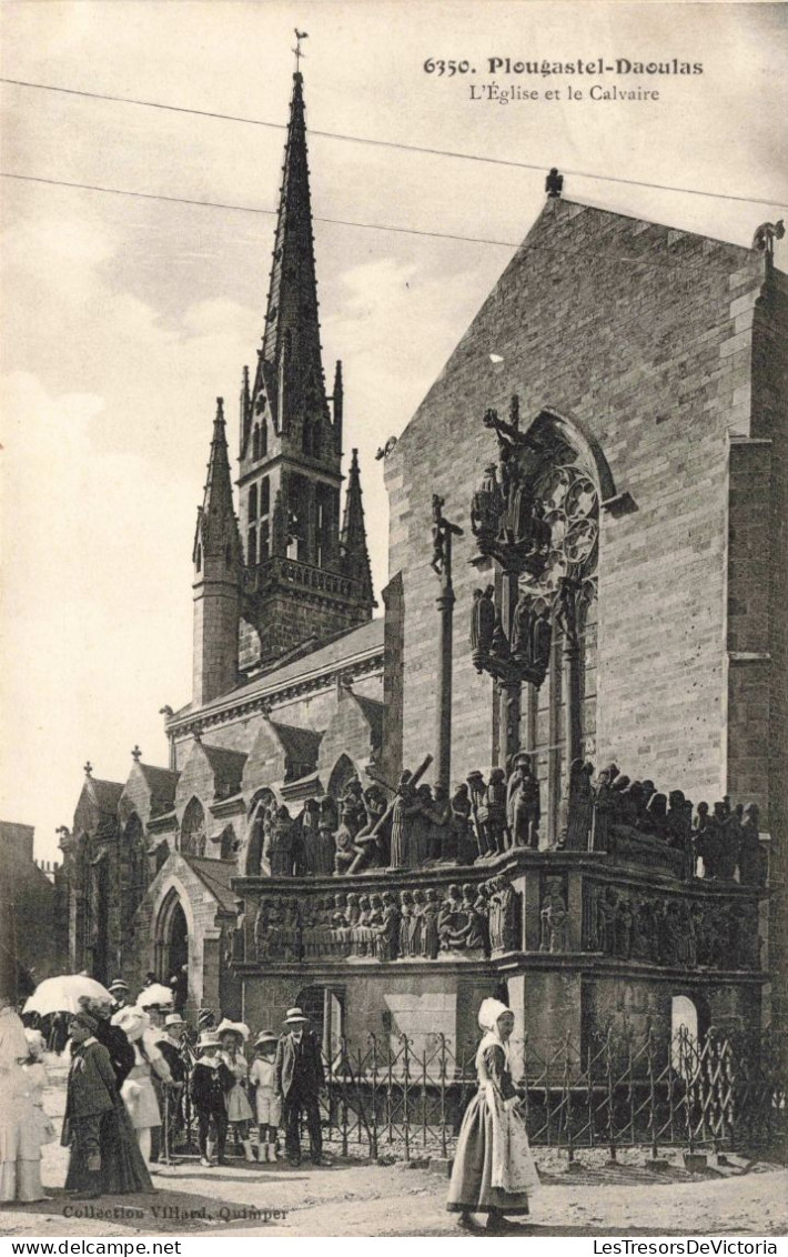 FRANCE - Plougastel Daoulas - L'Eglise Et Le Calvaire - Carte Postale Ancienne - Plougastel-Daoulas