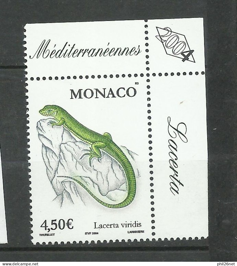 Monaco  N° 2480  Lacerta Viridis  Lézard    Neuf  *  *     B/TB   Voir Scans  Soldé ! ! ! - Snakes