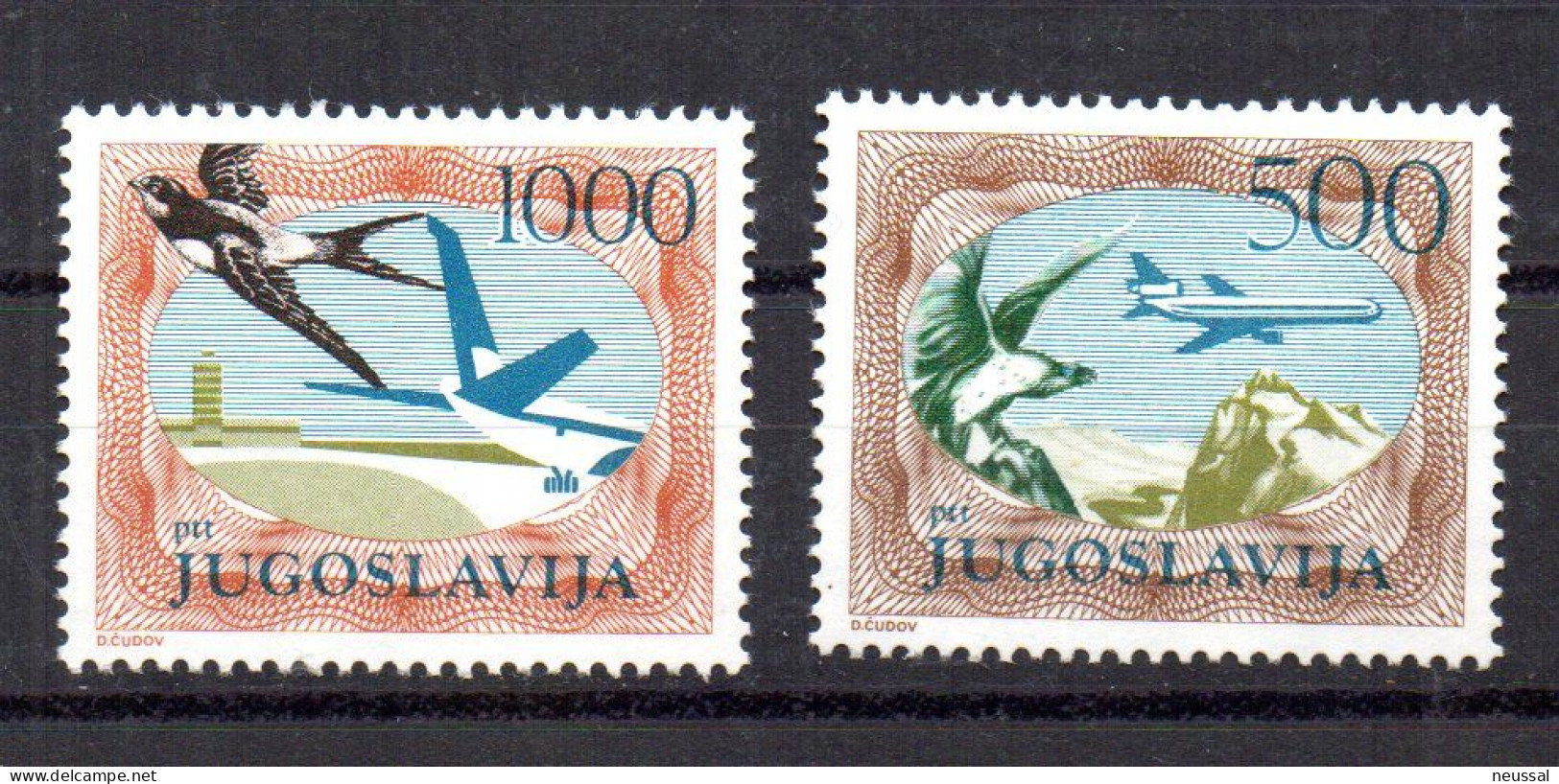 Serie Nº A-59/60  Yugoslavia - Luftpost