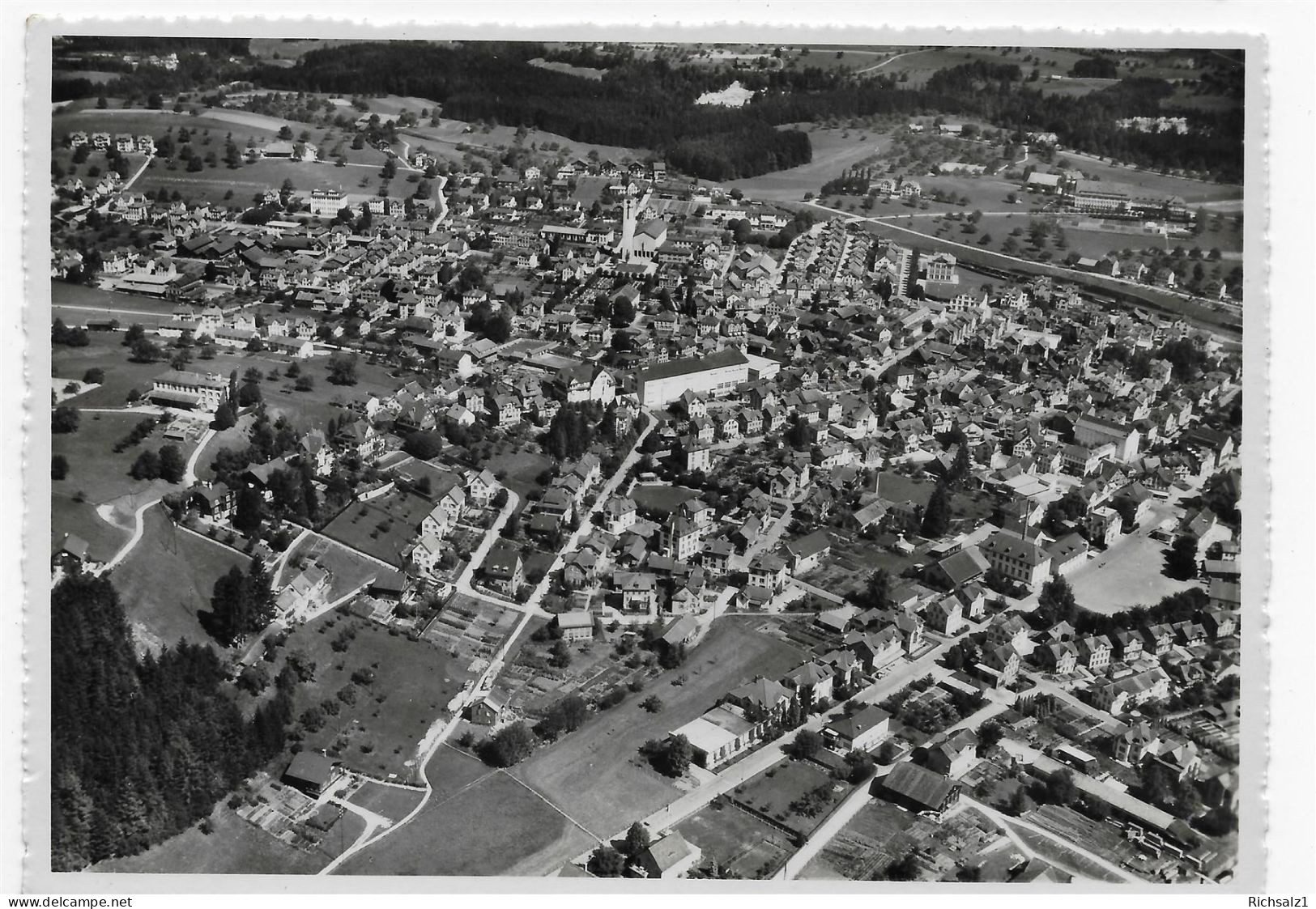 Flugaufnahme Von Flawil Um 1952 (Foto Gross) - Flawil