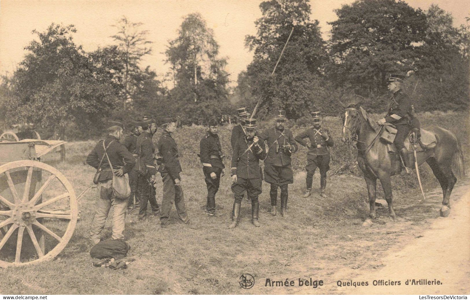 MILITARIA - Armée Belge - Quelques Officiers D'Artillerie - Carte Postale Ancienne - Weltkrieg 1914-18