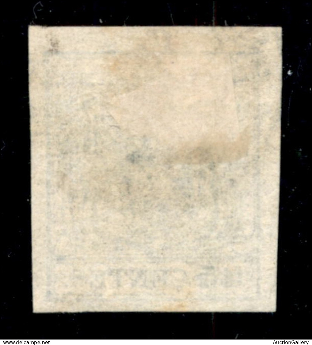 Antichi Stati Italiani - Lombardo Veneto - 1855 - 45 Cent (12d - Oltremare Grigio Chiaro) Usato A Brescia - Cert. AG (2. - Sonstige & Ohne Zuordnung