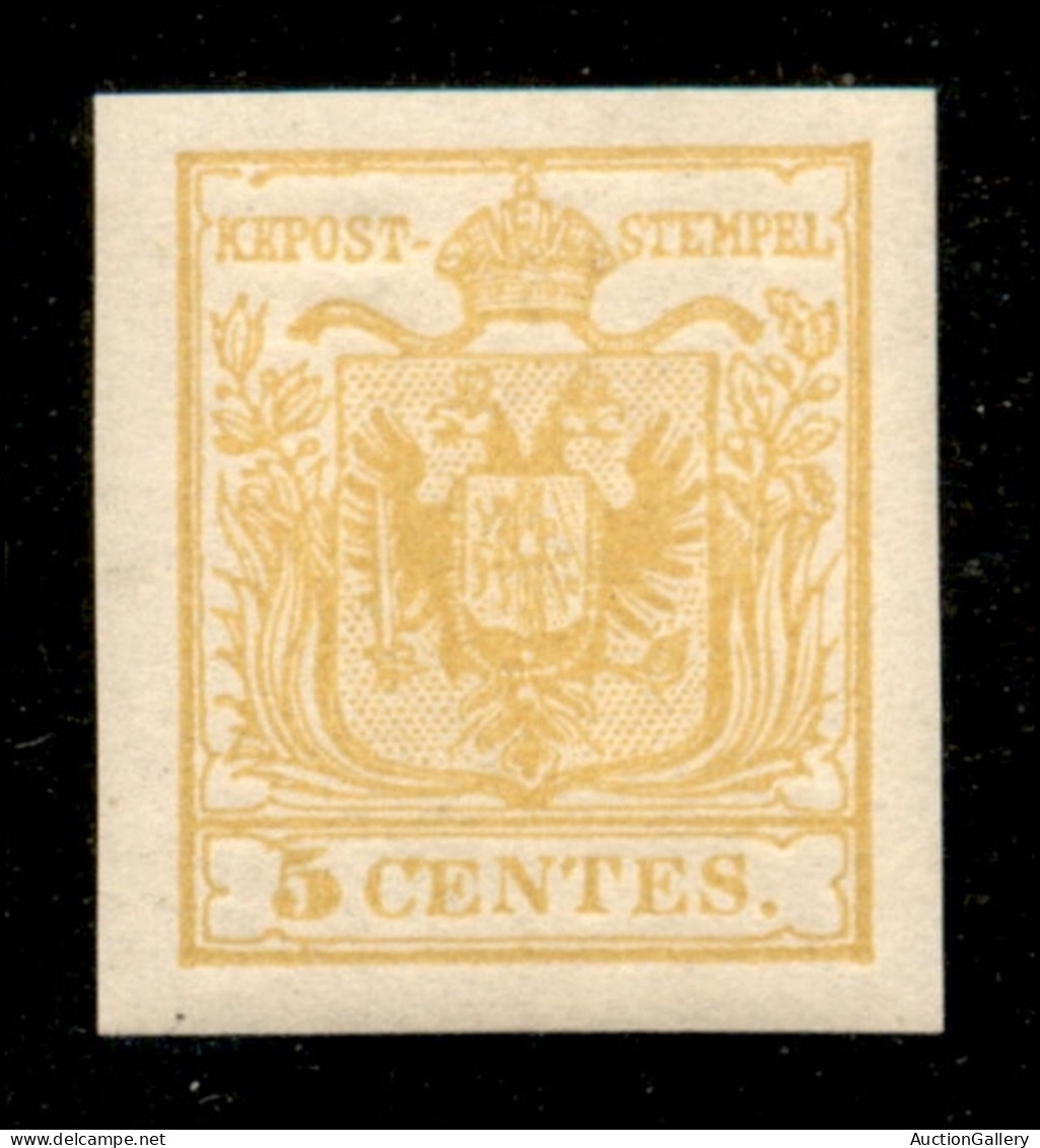 Antichi Stati Italiani - Lombardo Veneto - 1866 - Ristampa Del 5 Cent (R1) - Gomma Integra - E. Diena - Other & Unclassified
