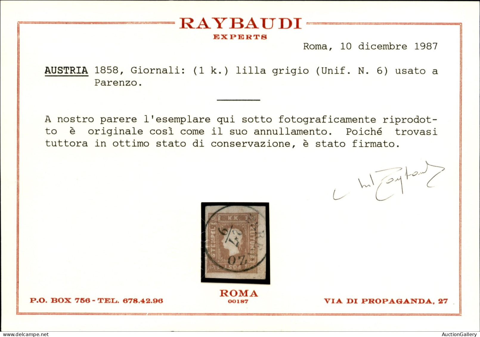 Antichi Stati Italiani - Lombardo Veneto - Territori Italiani D'Austria - 1858 - Per Giornali - 1.05 Kreuzer (17) Usato  - Altri & Non Classificati